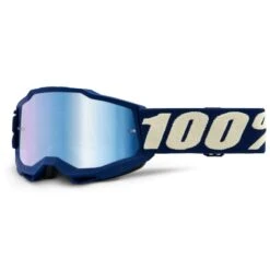 100% Accuri 2 Youth MTB/MX Goggles - Deepmarine (Mirror Blue Lens)