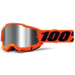 100% Accuri 2 MTB/MX Goggles - Orange (Mirror Silver Lens)