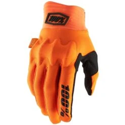 100% Cognito D30 Protective Gloves - Fluo Orange/Black