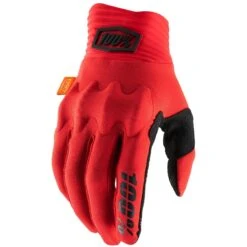 100% Cognito D30 Protective Gloves - Red/Black
