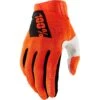 100% Ridefit Protective Gloves - Fluo Orange -Online Sports Store 100 422 RID FIT ORG 0 07d5