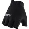 100% Exceeda Gel Short Finger Protective Gloves - Solid Black