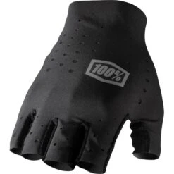 100% Sling Short Finger Protective Gloves - Black
