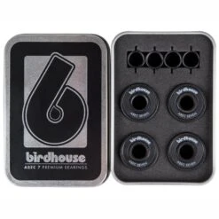 Birdhouse ABEC 7 Skateboard Bearings - Black (Pack Of 8)