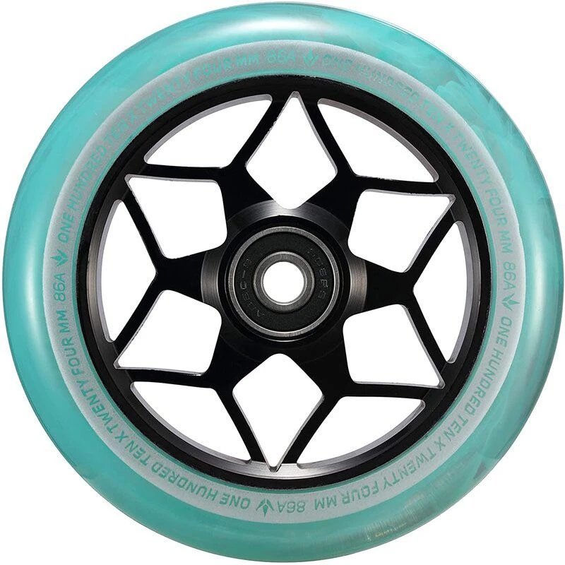 Blunt Envy Diamond 110mm Scooter Wheel - Smoke Teal 3 Blunt Envy Diamond 110mm Scooter Wheel - Smoke Teal