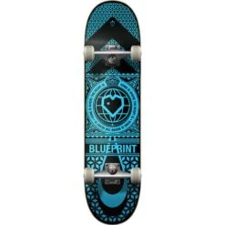 Blueprint Home Heart Complete Skateboard 7.75" - Black/Blue