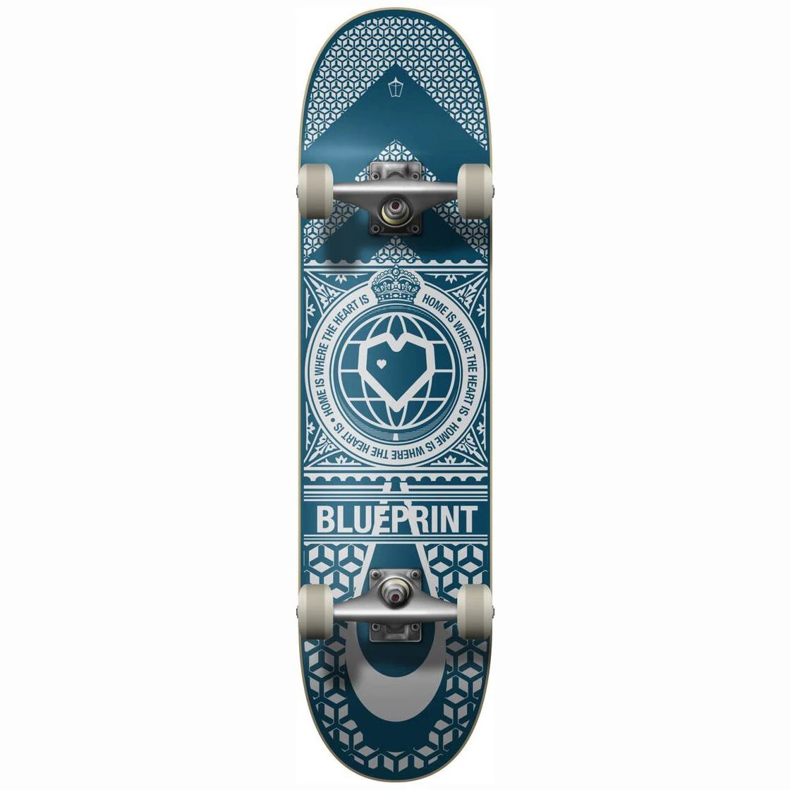Blueprint Home Heart Complete Skateboard - Blue 8'' 3 Blueprint Home Heart Complete Skateboard - Blue 8''