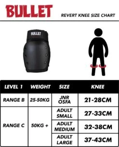 Bullet Revert Knee Pads - Black -Online Sports Store BUL 721 REV KNE PAD BLA 4002 3745
