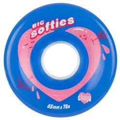 Chaya Big Softie's Quad Roller Skate Wheels 65mm - Clear Blue