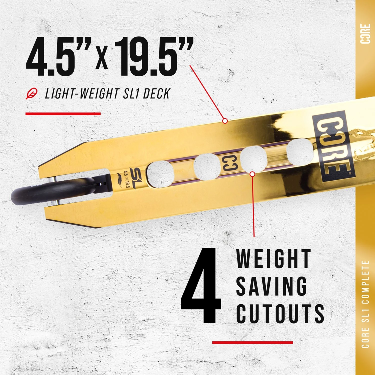 CORE SL1 (Super Light) Stunt Scooter - Neo Gold/Black 5 CORE SL1 (Super Light) Stunt Scooter - Neo Gold/Black - Image 3