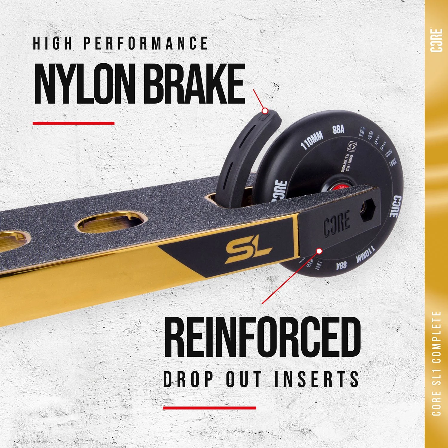 CORE SL1 (Super Light) Stunt Scooter - Neo Gold/Black 8 CORE SL1 (Super Light) Stunt Scooter - Neo Gold/Black - Image 6