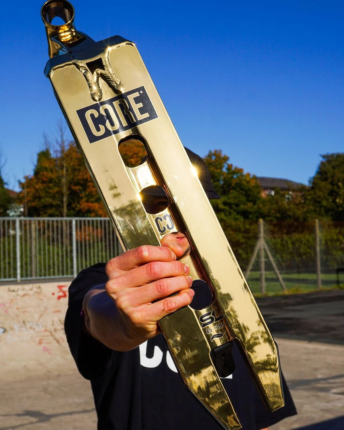 CORE SL1 (Super Light) Scooter Deck - Gold 20'' X 5'' - Image 9