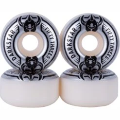 Darkstar Quarter Skateboard Wheels - Silver 53mm