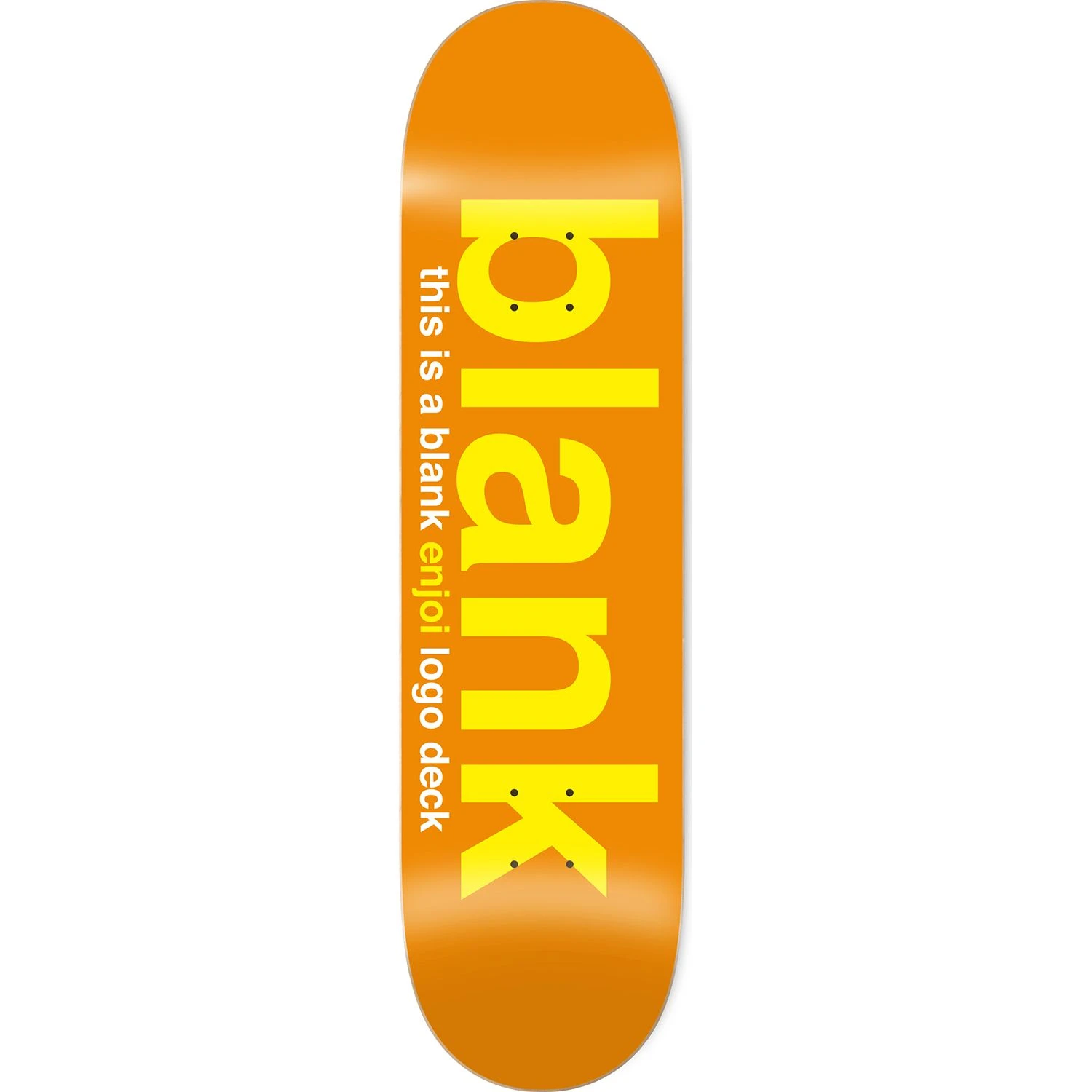 Enjoi Blank Skateboard Deck - Orange 8.5" 3 Enjoi Blank Skateboard Deck - Orange 8.5"