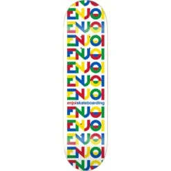 Enjoi All Caps Skateboard Deck - White 8"