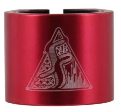 Fasen 2 Bolt Double Scooter Collar Clamp - Red