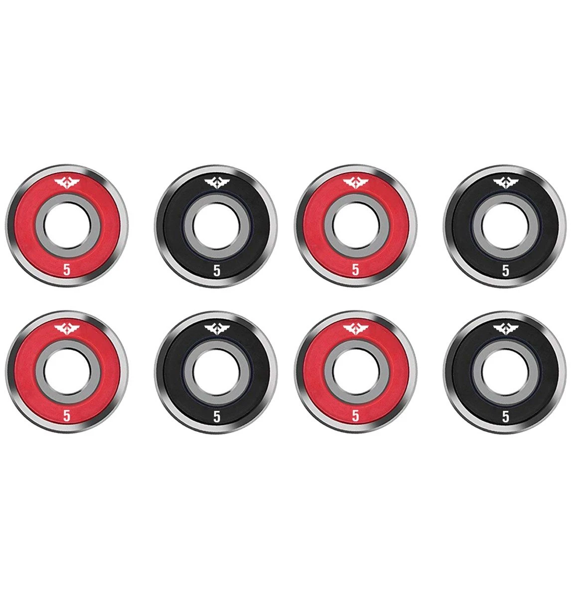 Fracture Premium Bearings ABEC 5 - Red/Black (Pack Of 8) 3 Fracture Premium Bearings ABEC 5 - Red/Black (Pack Of 8)