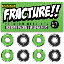 Fracture Premium Bearings ABEC 7 - Green/Black (Pack Of 8) 7 Fracture Premium Bearings ABEC 7 - Green/Black (Pack Of 8) -Online Sports Store FRA 719 SKA BEA AB7 GBK 1 6c14