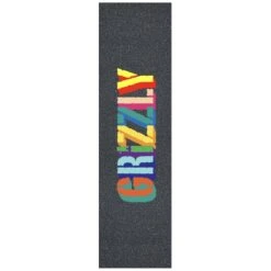 Grizzly Claymation Skateboard Grip Tape - Black