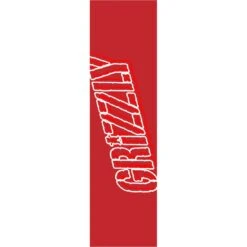 Grizzly 3D Glasses Skateboard Grip Tape - Red