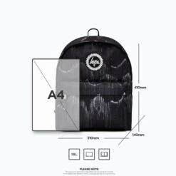 Hype 18L Backpack - Mono Wave Drip -Online Sports Store HYP 822 18L MWD BLK 5 9317