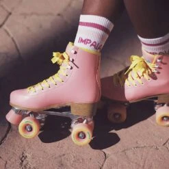 Impala Quad Roller Skates - Pink/Yellow -Online Sports Store IMP 920 QUA PKY 05 5e9e