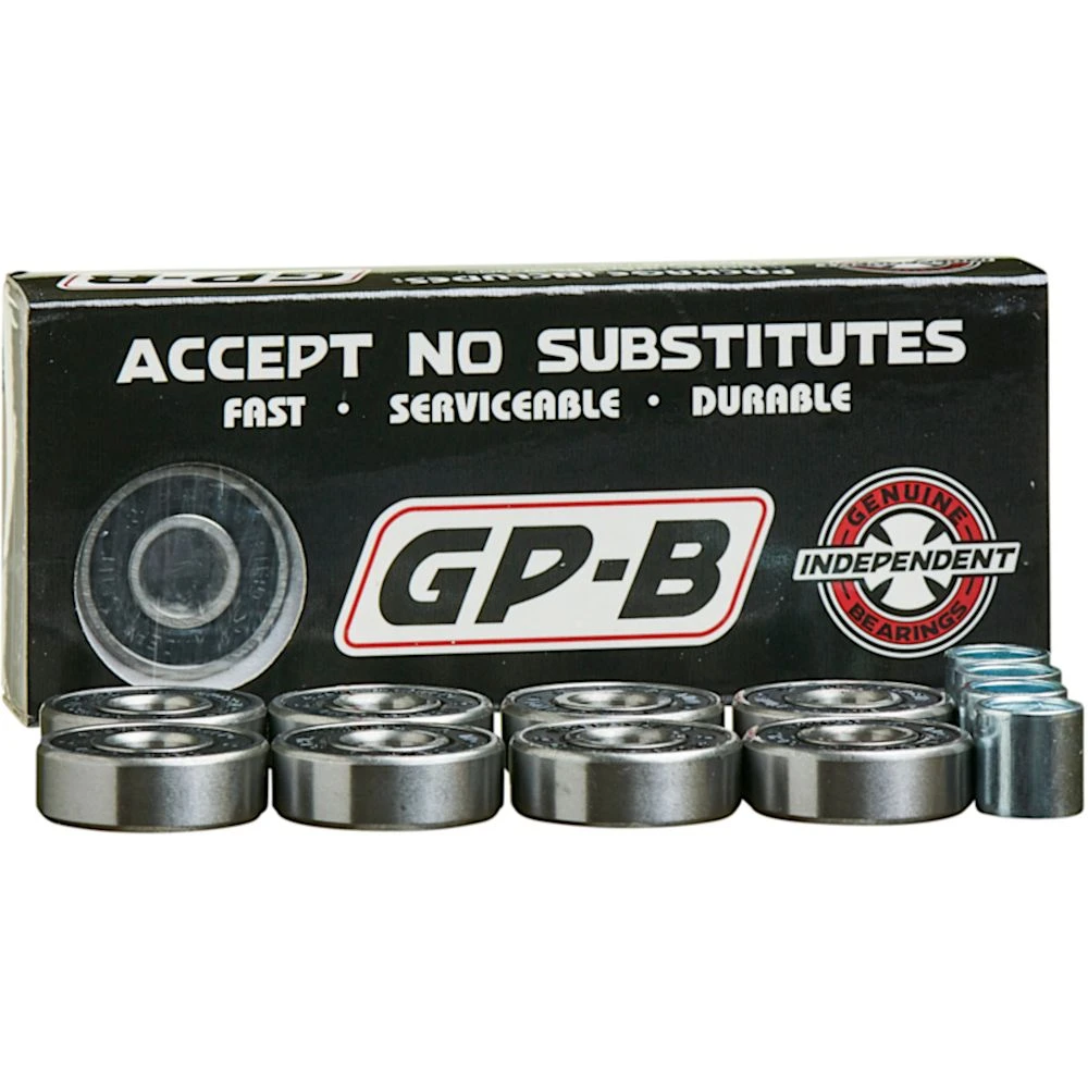 Independent Genuine Parts GP-B Skateboard Bearings - Black (Pack Of 8) 3 Independent Genuine Parts GP-B Skateboard Bearings - Black (Pack Of 8)