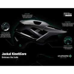 Lazer Jackal KinetiCore Helmet - Matte Blue/Green -Online Sports Store Jackal Kineticore Infographic 0 a702