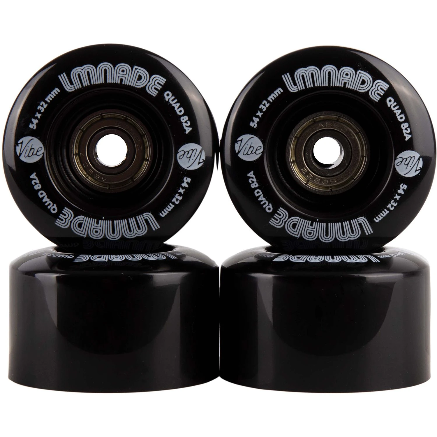 LMNADE Vibe Quad Roller Skate Wheels - Black 54mm 3 LMNADE Vibe Quad Roller Skate Wheels - Black 54mm