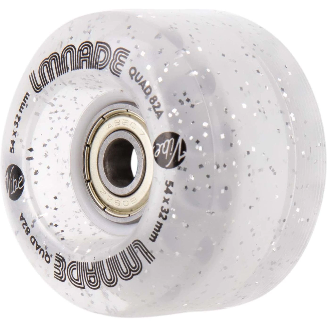 LMNADE Vibe Quad Roller Skate Wheels - Clear Translucent Glitter 54mm 5 LMNADE Vibe Quad Roller Skate Wheels - Clear Translucent Glitter 54mm - Image 3