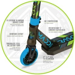 Madd Kick Mini Pro Rascal III Stunt Scooter - Teal/Pink 14 Madd Kick Mini Pro Rascal III Stunt Scooter - Teal/Pink -Online Sports Store MGP 320 KMP RAS III COM TPI 3 5d3a