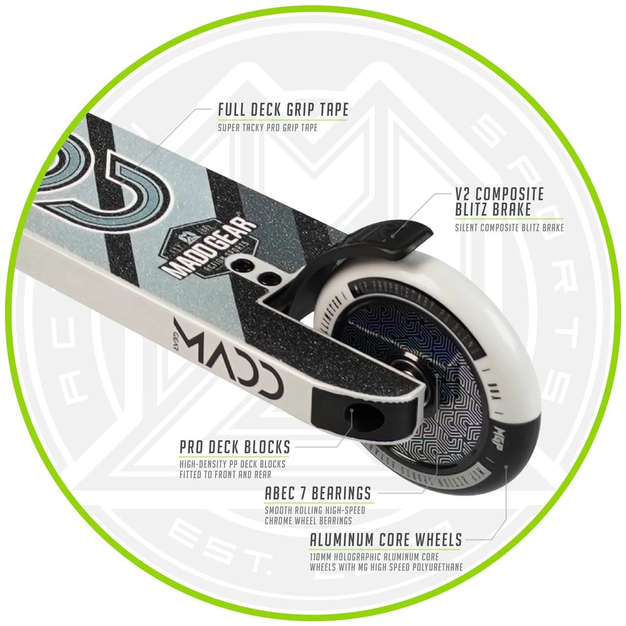 Madd Kick Pro V5 Stunt Scooter - Black/Silver 10 Madd Kick Pro V5 Stunt Scooter - Black/Silver - Image 8