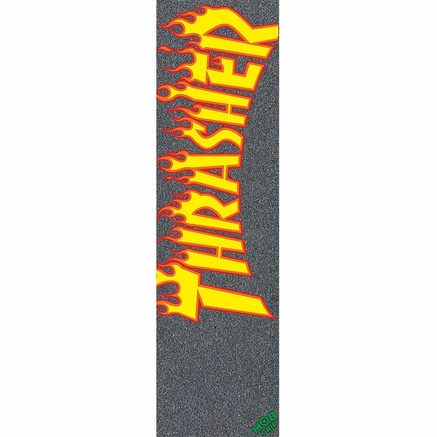 MOB X Thrasher Flame Skateboard Grip Tape - Black 3 MOB X Thrasher Flame Skateboard Grip Tape - Black