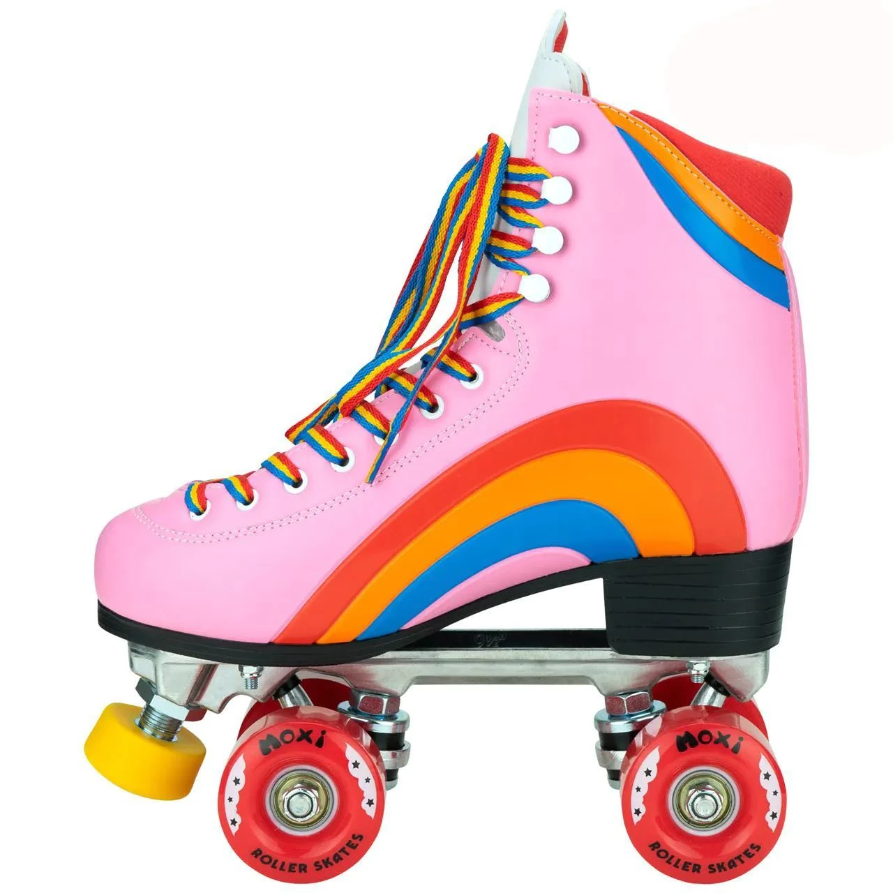Moxi Rainbow Quad Roller Skates - Bubble Gum Pink 6 Moxi Rainbow Quad Roller Skates - Bubble Gum Pink - Image 4