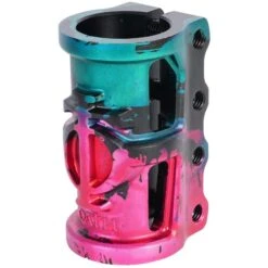 Oath Cage V2 SCS Scooter Clamp - Green/Pink Black -Online Sports Store OAT 620 CV2 SCS CLA GPB 3 5579