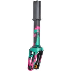 Oath Shadow IHC Scooter Forks - Green/Pink Black