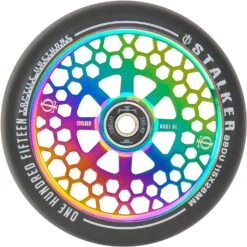 Oath Stalker Forged Alloy Core Scooter Wheels (Pair) 115mm - Neochrome 5 Oath Stalker Forged Alloy Core Scooter Wheels (Pair) 115mm - Neochrome -Online Sports Store OAT 918 STA WHE 115 NEO 50 1669