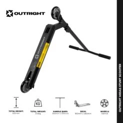 Outright Midas Stunt Scooter - Black -Online Sports Store OTR 2021 MID SCO BLK 8A 9912
