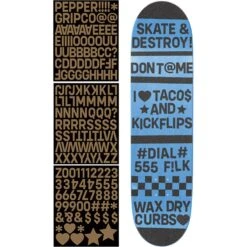 Pepper Alphanumeric Custom Skateboard Grip Kit - Black -Online Sports Store PEP 1022 ALP NUM GRI KIT 1 5219