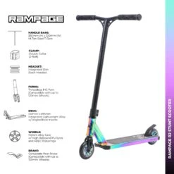 Rampage R2 Stunt Scooter - Neochrome -Online Sports Store RAM 1020 R2 SCO NEO 12 366d