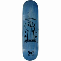 Rampage FTP Skateboard Deck - Blue 8.25''