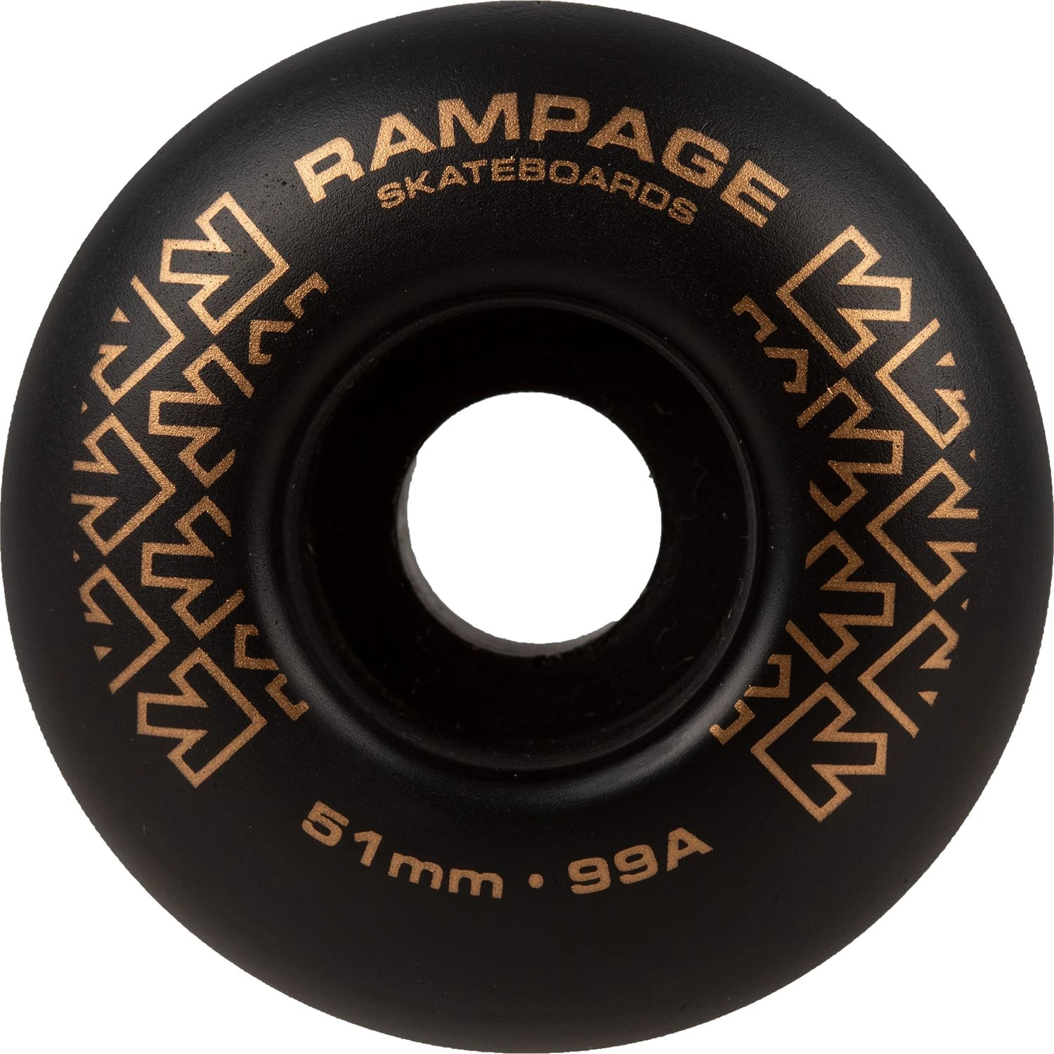 Rampage 99A Skateboard Wheels Black/Gold - 51 X 30mm 4 Rampage 99A Skateboard Wheels Black/Gold - 51 X 30mm - Image 2