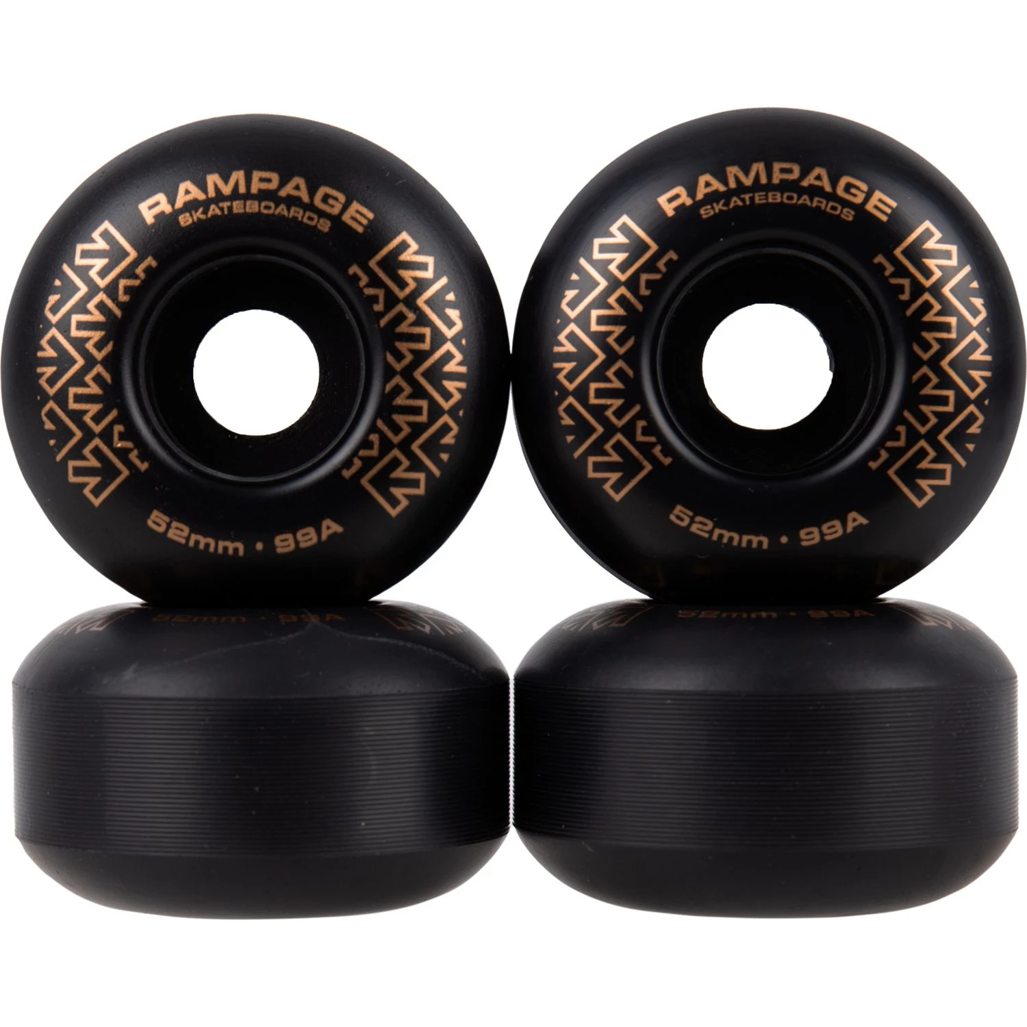 Rampage 99A Skateboard Wheels Black/Gold - 52 X 31mm 3 Rampage 99A Skateboard Wheels Black/Gold - 52 X 31mm