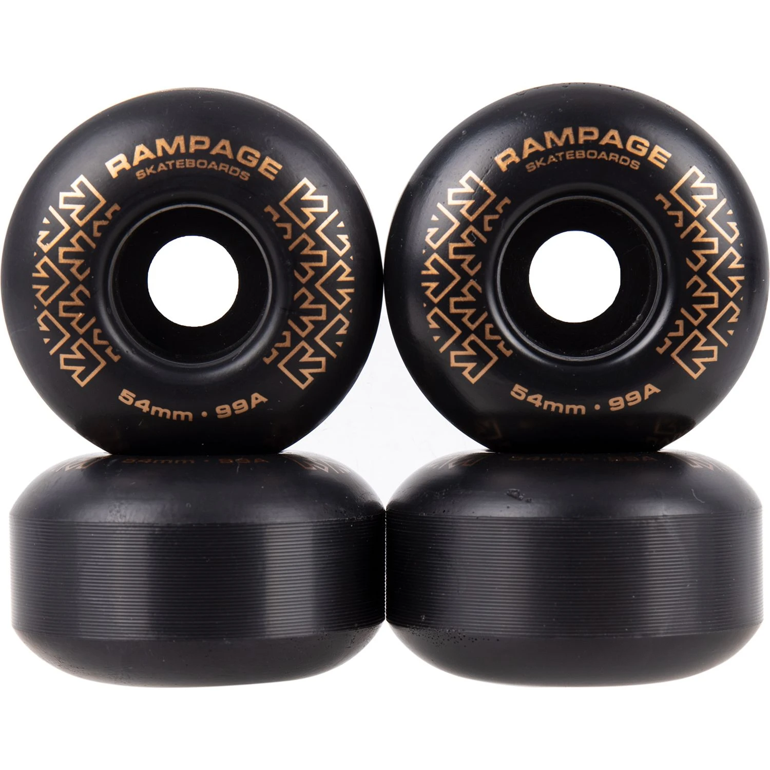 Rampage 99A Skateboard Wheels Black/Gold - 54 X 32mm 3 Rampage 99A Skateboard Wheels Black/Gold - 54 X 32mm