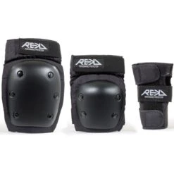 REKD Adult Heavy Duty Triple Pad Set - Black