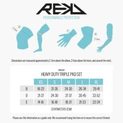 REKD Adult Heavy Duty Triple Pad Set - Black 11 REKD Adult Heavy Duty Triple Pad Set - Black -Online Sports Store REK 1215 HDT 4004 3810