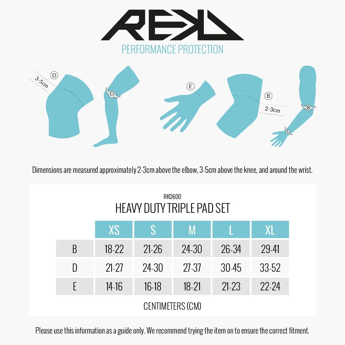 REKD Adult Heavy Duty Triple Pad Set - Black 7 REKD Adult Heavy Duty Triple Pad Set - Black - Image 5