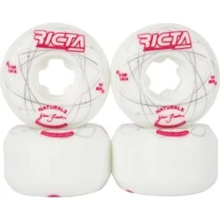 Ricta Faccini Orbital Naturals Skateboard Wheels 52mm - White/Metallic Red