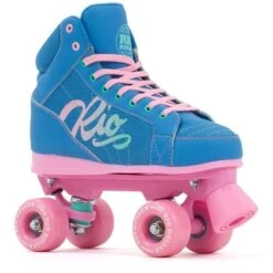 Rio Roller Lumina Quad Roller Skates - Blue/Pink