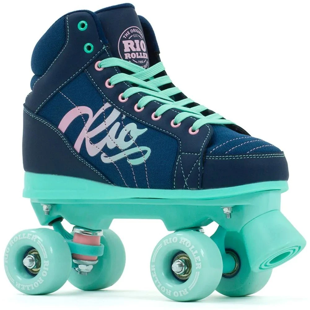 Rio Roller Lumina Quad Roller Skates - Navy/Green 3 Rio Roller Lumina Quad Roller Skates - Navy/Green